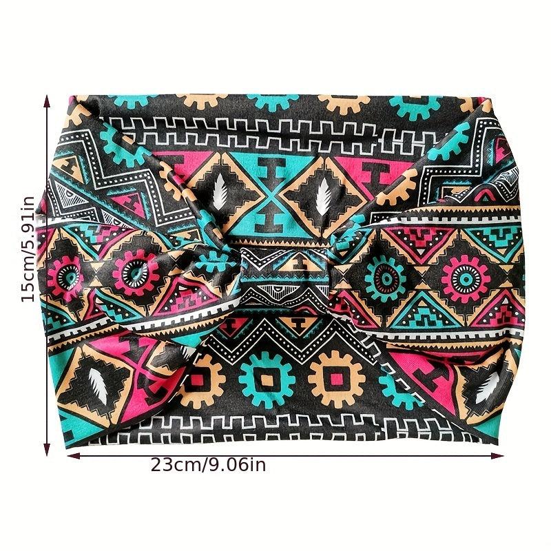 Boho Style Wide Brim Headband Knotted Head Wrap