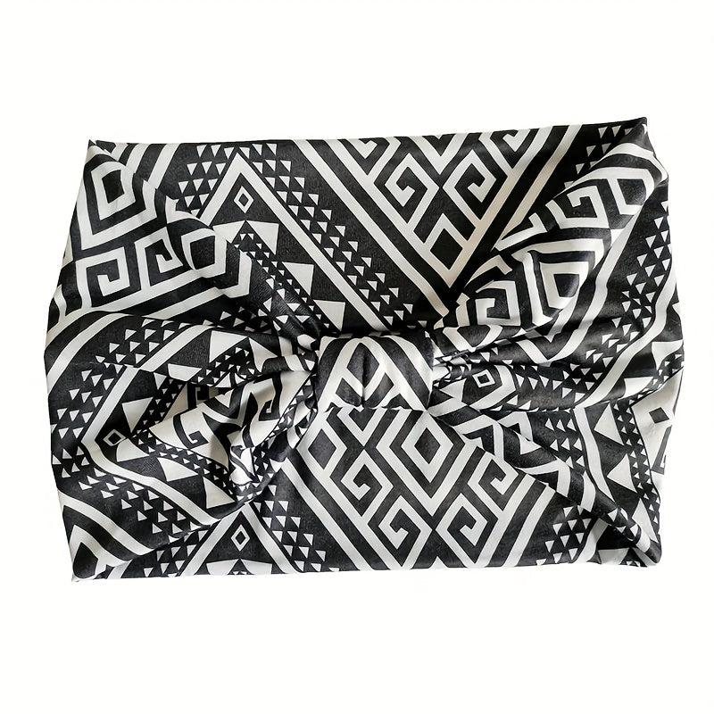 Boho Style Wide Brim Headband Knotted Head Wrap