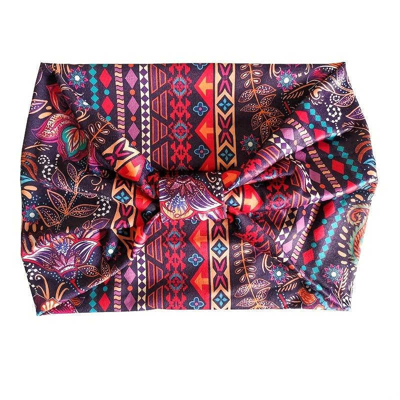 Boho Style Wide Brim Headband Knotted Head Wrap