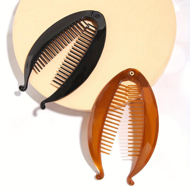 Acrylic Hair Clips Stretch Comb Headbands 2pcs Set