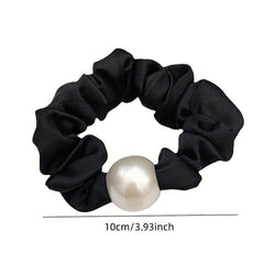 Elastic Faux Pearl Hair Tie Scrunchie for Women