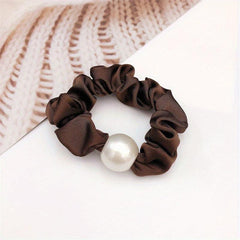 Elastic Faux Pearl Hair Tie Scrunchie for Women