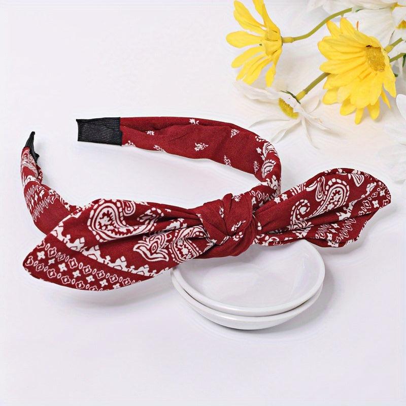 Leopard Striped Flower Headband Boho Hair Accessories