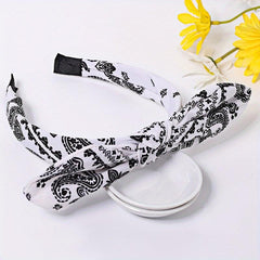 Leopard Striped Flower Headband Boho Hair Accessories