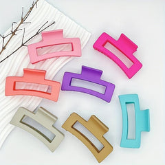 4pcs Hollow Matte Hair Claw Non-slip Ponytail Holder