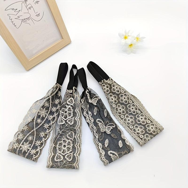 Flower Lace Elastic Hair Band Head Bundle Hair Accessories