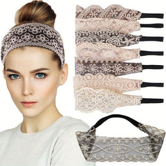 Flower Lace Elastic Hair Band Head Bundle Hair Accessories