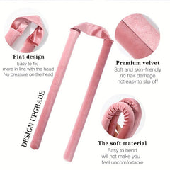 Heatless Hair Rollers Curling Rod Headband With 2 Clips No Heat Hair Roller