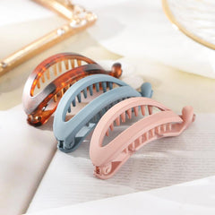 Solid Banana Clip Casual Hair Clips Women Girls Hair Styling Accessories