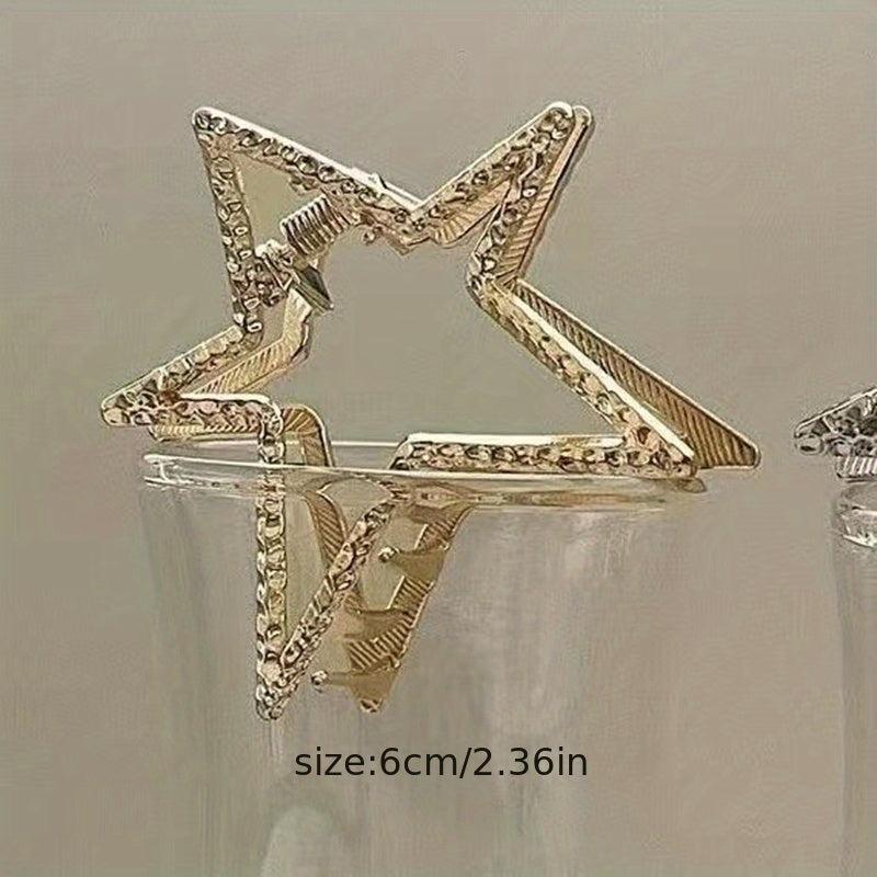 Y2K Star Hair Claw Ponytail Holder Large Hair Accessories