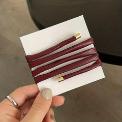 1pc PU Leather Hair Tie Wire Ponytail Hair Decoration