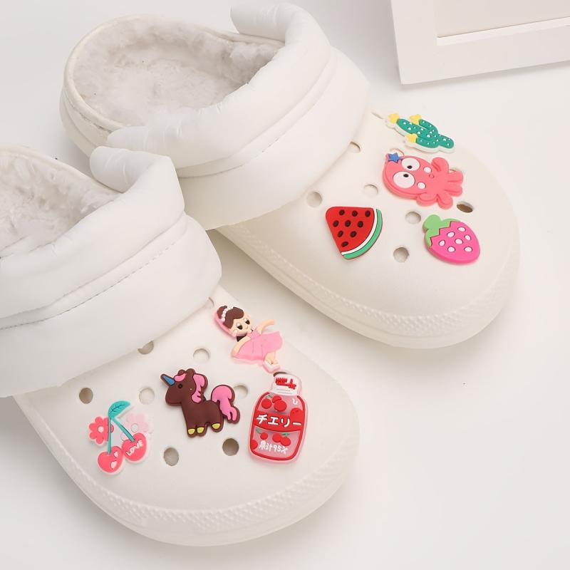 45pcs Cartoon Shoe Buckles Flamingo Unicorn Shoe Charms