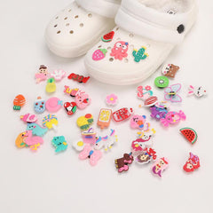45pcs Cartoon Shoe Buckles Flamingo Unicorn Shoe Charms