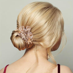Organza Flower Scrunchies Hair Tie Glitter Hair Accessories For Women Girls
