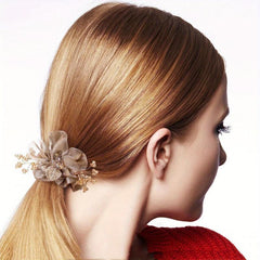 Organza Flower Scrunchies Hair Tie Glitter Hair Accessories For Women Girls