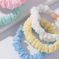 6PCS Candy Round Hair Scrunchies Hair Ties Ponytail Holder Accessories