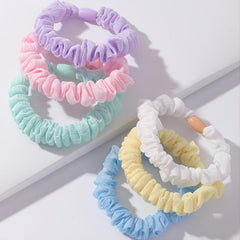6PCS Candy Round Hair Scrunchies Hair Ties Ponytail Holder Accessories