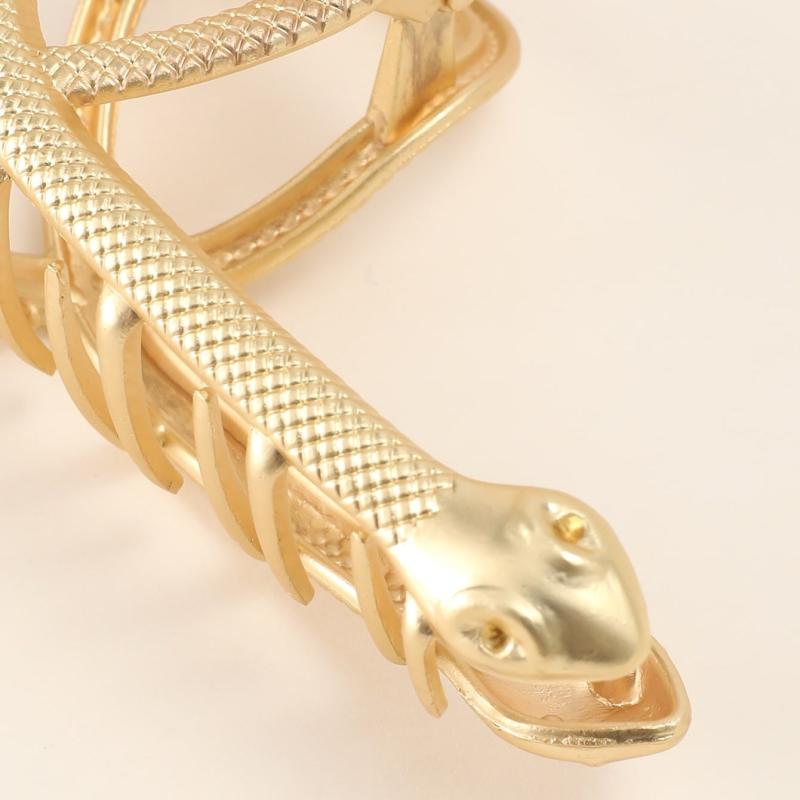 Vintage Snake Hair Claw Clip French Twist Metallic Clamp Clip Hair Accessories