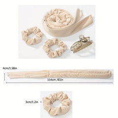 4PCS Heatless Curling Rod Headband No Heat Hair Curlers Lazy Bow Rollers