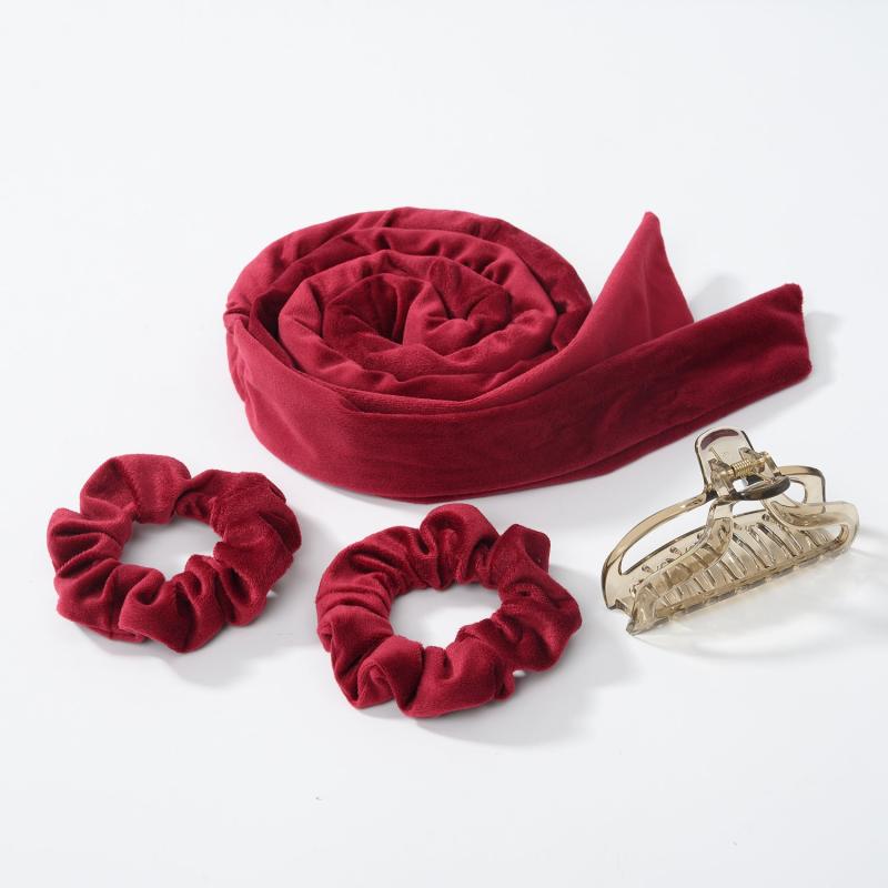 4PCS Heatless Curling Rod Headband No Heat Hair Curlers Lazy Bow Rollers