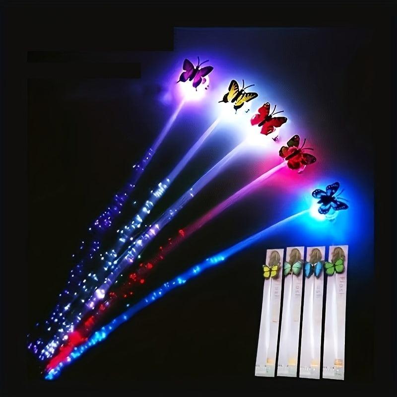 Colorful Luminous Braid Hairdress Glitter Fiber Optic Braid Light