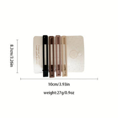 4pcs Brown Frosted Hair Clip Non-slip Side Clip Female Head Accessories