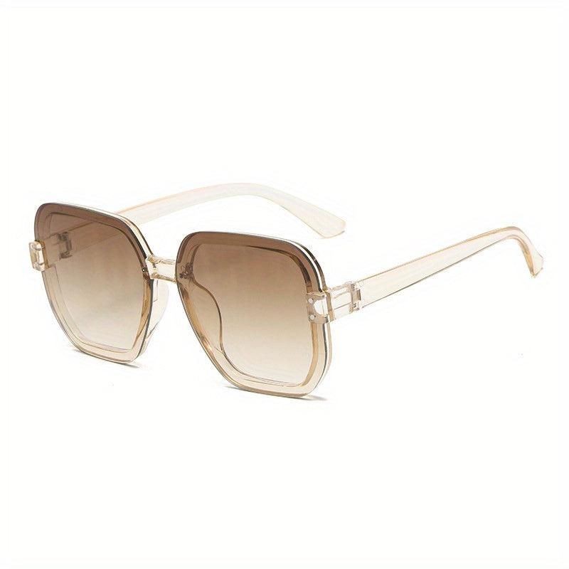 Y2K Large Square Sunglasses Gradient UV400 Sun Shades for Travel