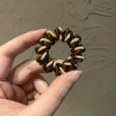 5PCS Braided Elastic Spiral Hair Rings Headwear Random Mixing