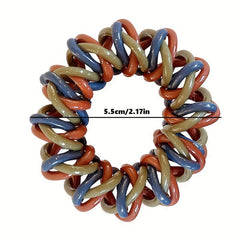 5PCS Braided Elastic Spiral Hair Rings Headwear Random Mixing