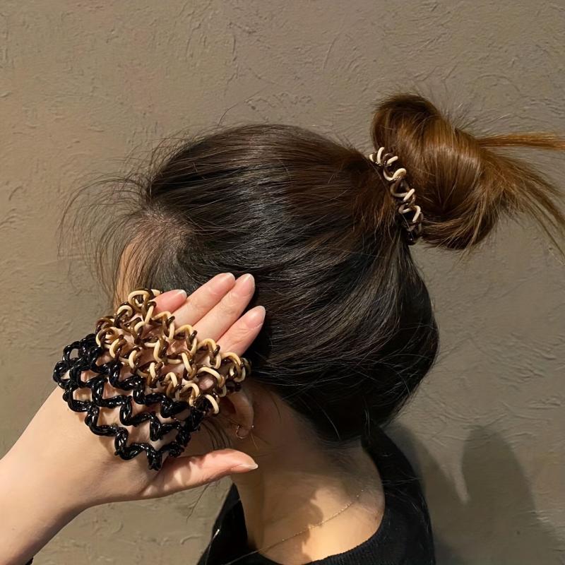5PCS Braided Elastic Spiral Hair Rings Headwear Random Mixing
