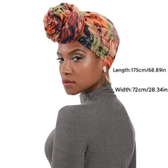 Boho Knotted Turban Velvet Headwrap African Hair Wrap