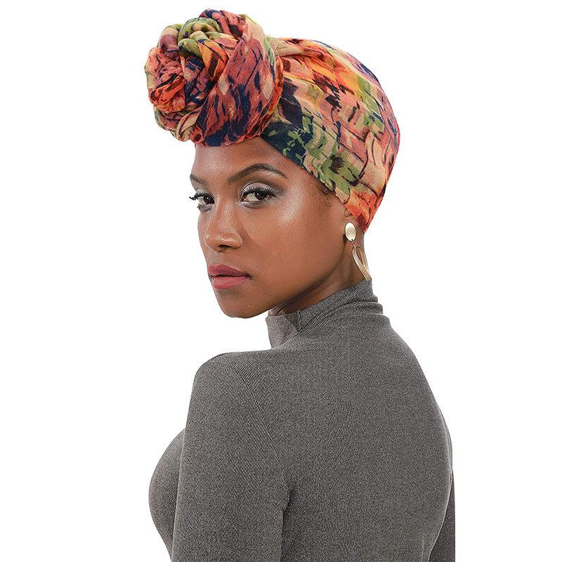 Boho Knotted Turban Velvet Headwrap African Hair Wrap