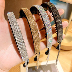Rhinestone Tassel Round Hair Claw Clip Strong Grip for Thick Hair