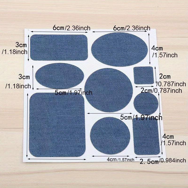 Denim Patch Multiple Sizes for Repairing Holes and Decorating Clo