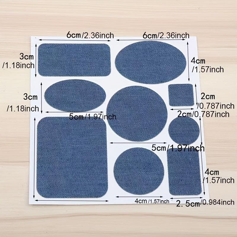 Denim Patch Multiple Sizes for Repairing Holes and Decorating Clo