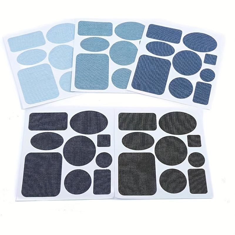 Denim Patch Multiple Sizes for Repairing Holes and Decorating Clo