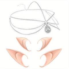 Vintage Crystal Elf Ears Headpiece Set