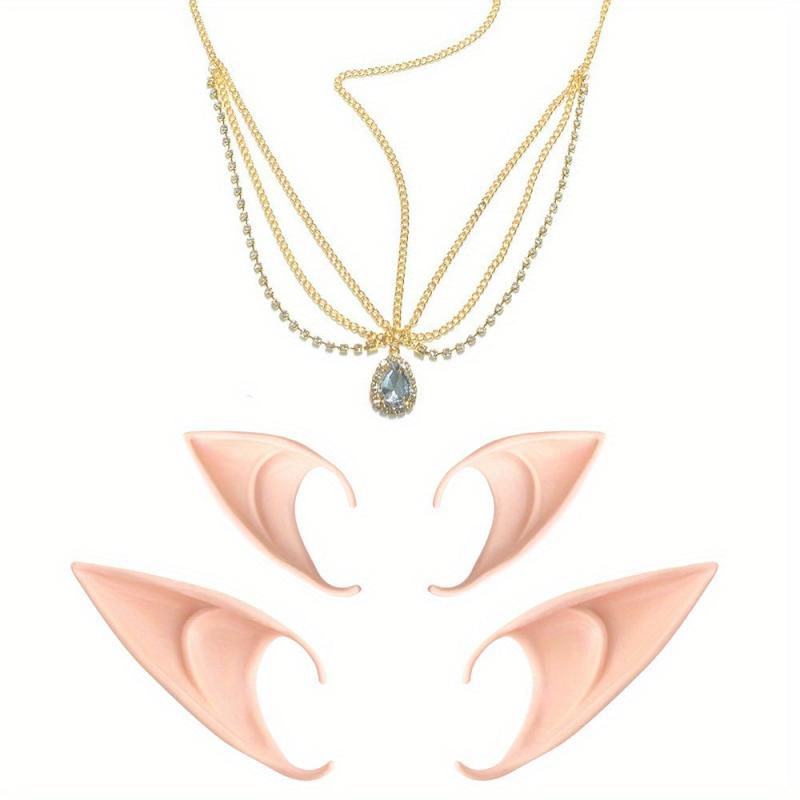 Vintage Crystal Elf Ears Headpiece Set
