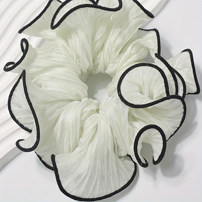 Large Contrast Binding Scrunchies Hair Tie Hair Accessories