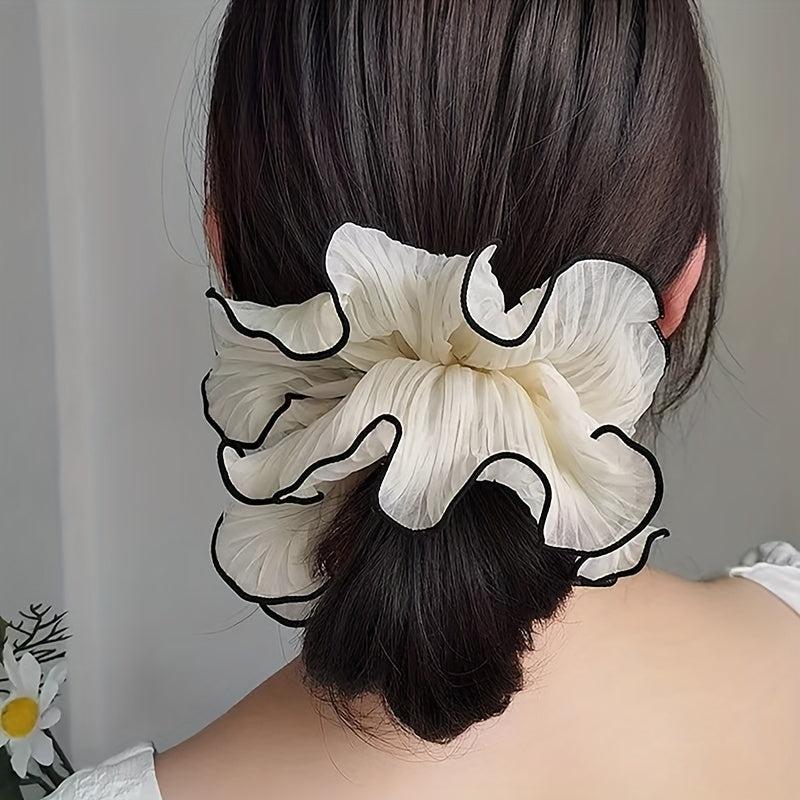 Large Contrast Binding Scrunchies Hair Tie Hair Accessories