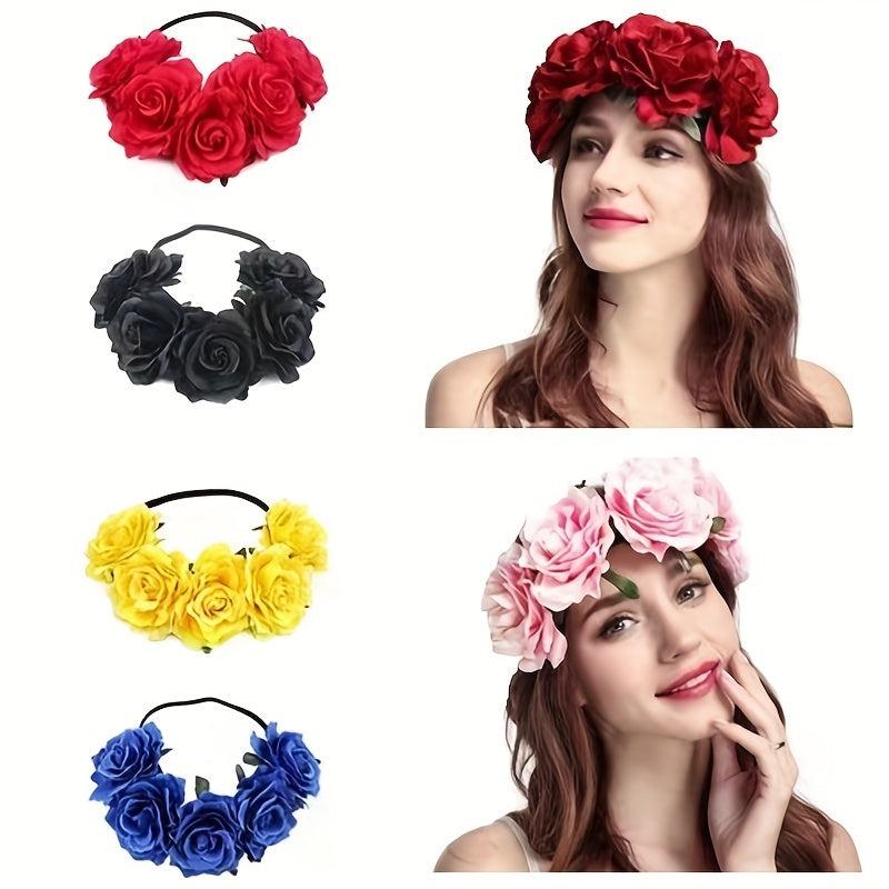 Simulation Flower Hair Band Hawaii Headdress for Party Wedding