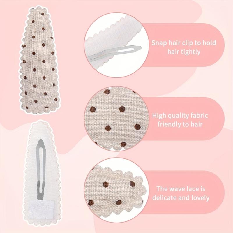 20 Pcs Floral Print Toddler Hair Clips Non Slip Snap Clips Kids Hair Accessories