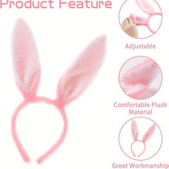 Rabbit Ears Plush Headband Easter Party Favor Hairband Cosplay Costumes