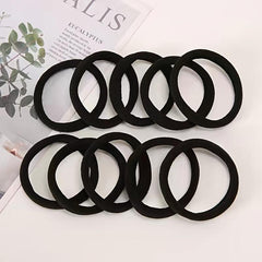100pcs Solid Hair Tie Ponytail Holder Minimalist Hair Band