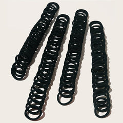 100pcs Solid Hair Tie Ponytail Holder Minimalist Hair Band