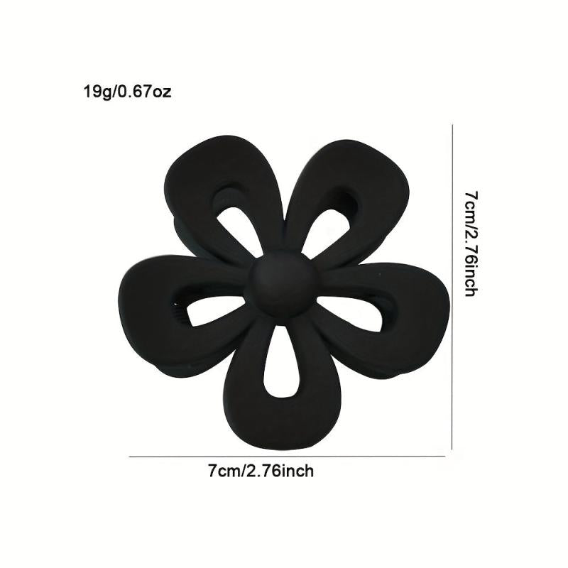 6pcs Cartoon Flower Hair Claw Clip Matte Banana Clip