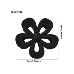 6pcs Cartoon Flower Hair Claw Clip Matte Banana Clip