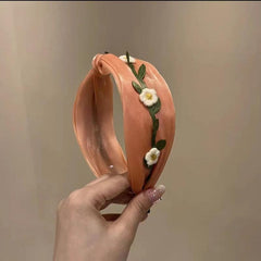 Wide Brimmed Hair Hoop Lily Flower Sweet Headband Hair Accessories