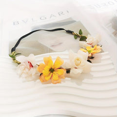 Boho Flower Wreath Hair Band for Women Girls