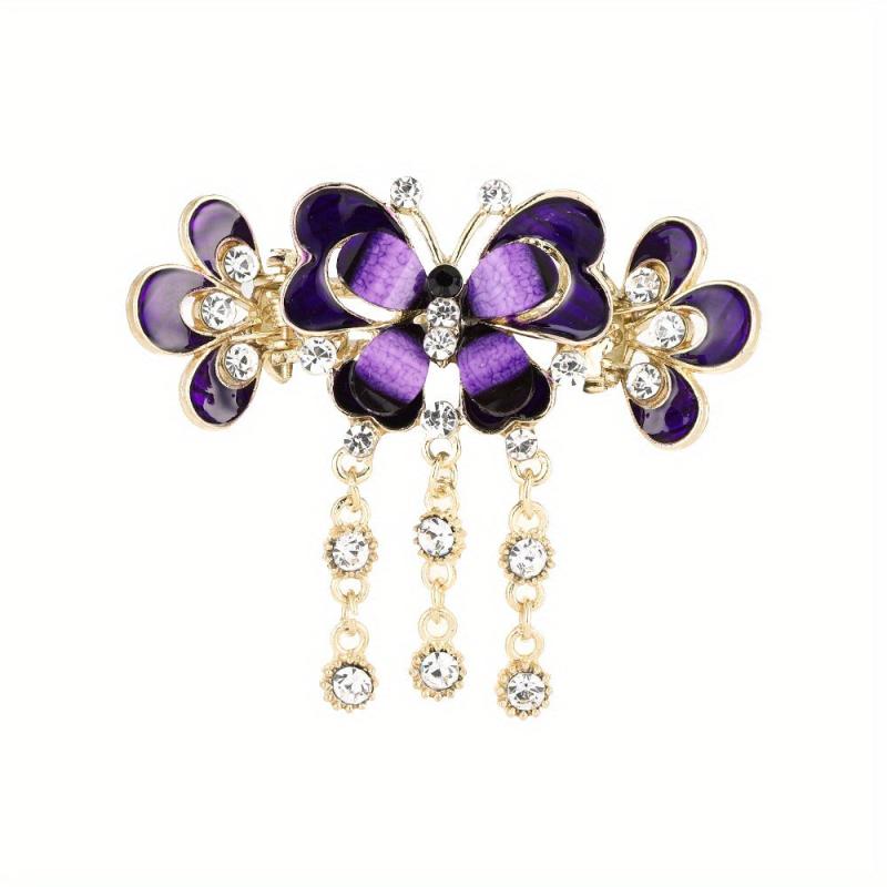 Rhinestone Butterfly Hair Claw Metal Hairpins